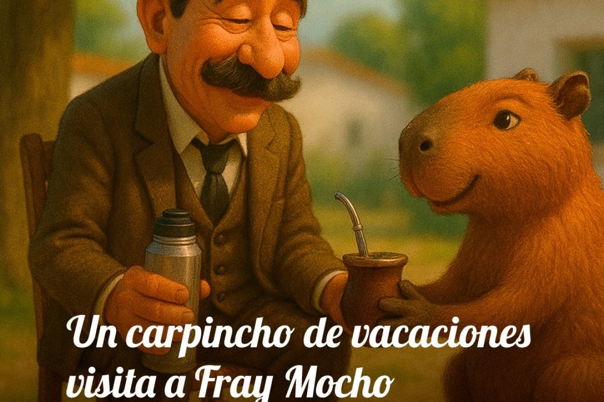 Imagen de Un carpincho de vacaciones visita a Fray Mocho