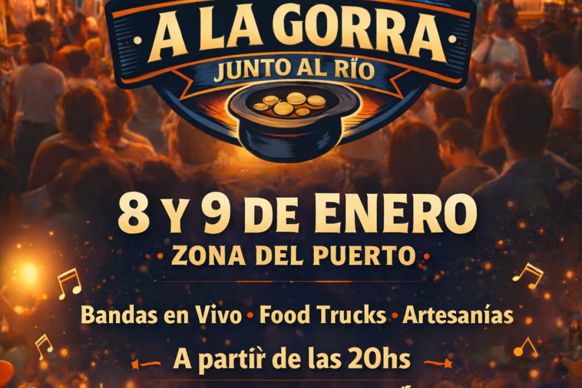 Imagen de A la Gorra, junto al río: música en vivo y feria cultural en el Puerto