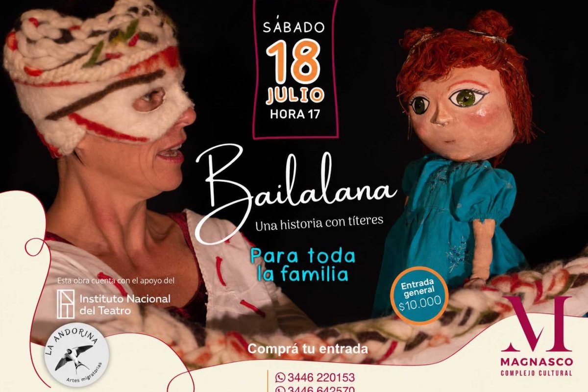 Imagen de Dos espectáculos de títeres llegan al Complejo Cultural Magnasco